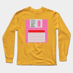 Floppy Disk (Cyclamen Pink Colorway) Analog / Computer Long Sleeve T-Shirt